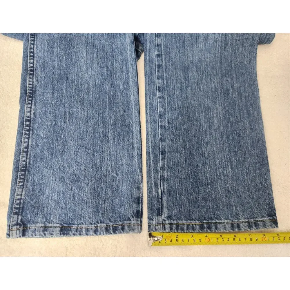 Wrangler Retro Slim Boot Jeans Mens 36x38 Blue Denim Western Cowboy Straight Leg